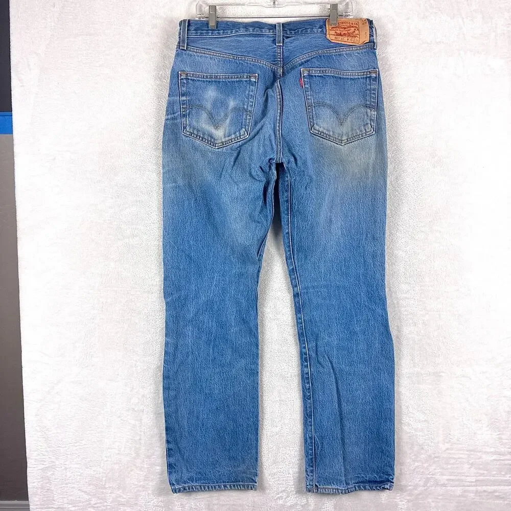 VTG Levis 501 XX Jeans Mens 36x36 (34x34) Faded Whiskered Button Fly Classic